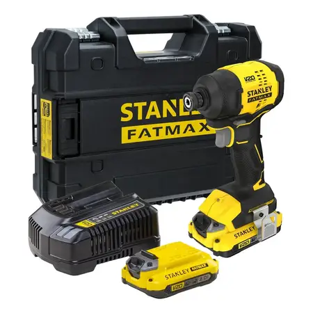 Atornillador Impacto Stanley 20v Brushless Sbi811d2t Kit Negro 50