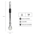 Bombilla Para Mate De Cuchara Negra 2.0 Stanley Negro