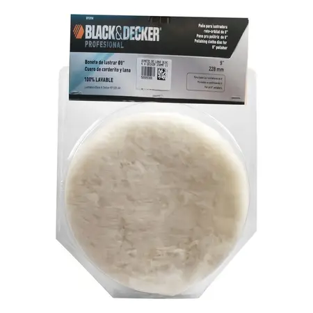 Bonete Pad Para Lustradora 9 Cuero De Corderito Y Lana