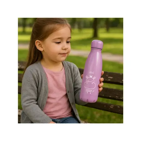 Botella Térmica Acero Para Niños Chicco 350ml Rosa