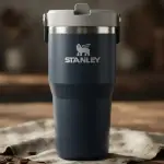 Botella Térmica Stanley Flip Straw Tumbler 591 Ml Dark Navy