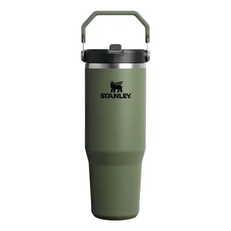 Botella Térmica Stanley Iceflow Flip Straw Tumbler 887 Ml Dried Pine Flip Straw