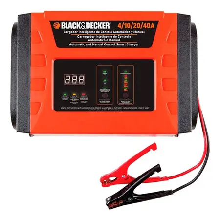 Cargador De Batería Inteligente Para Autos Cuarenta Amperios Modelo Bc40 Black Decker