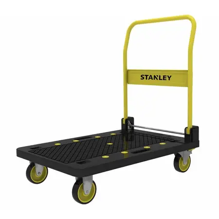Carro Con Plataforma Liviana Profesional Stanley Pc508 Amarillo