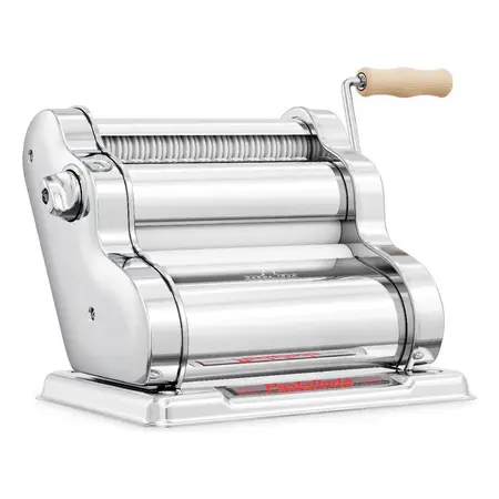 Combo Maquina Pasta Pastalinda Clásica 200 Cromo + Raviolera