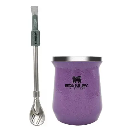 Combo Mate Stanley + Bombilla Stanley Spoon Mate Lilac Y Spoon Verde