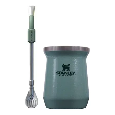 Combo Mate Stanley + Bombilla Stanley Spoon Mate Verde + Spoon Verde