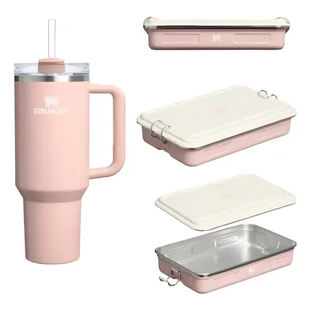 Combo Recipiente Térmico Stanley + Quencher 1.18 Peach Whip