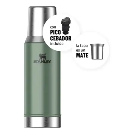 Combo Stanley Termo Mate System 800 Ml Y Yerbera Stay Fresh Verde