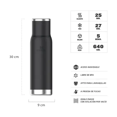 Combo Toast Termo Stalney Adventure To Go 1l + Terere 200ml Black 2.0