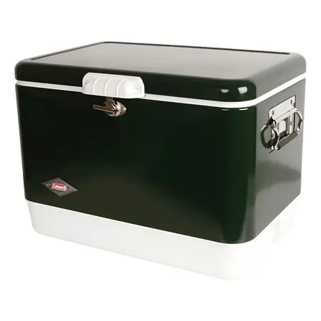 Conservadora Coleman Acero 54qt Frio Por 4 Dias 85 Latas Verde Oscuro