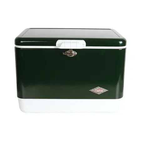 Conservadora Coleman Acero 54qt Frio Por 4 Dias 85 Latas Verde Oscuro