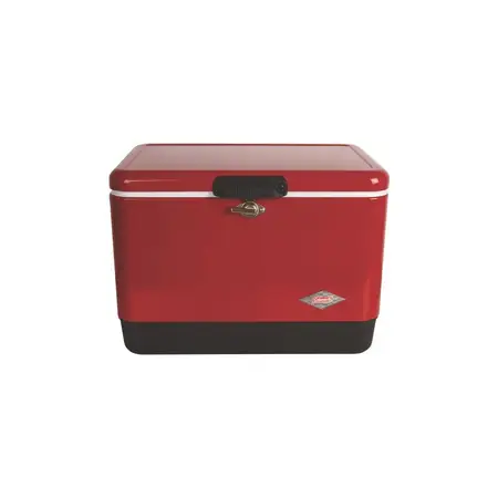 Conservadora Coleman Acero Inox 54qt 51 L Roja Steel Belted 
