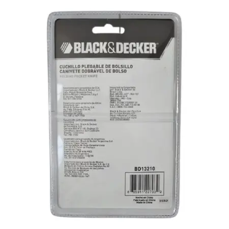 Cuchillo Plegable De Bolsillo Black+decker Bd13210