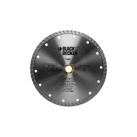 Disco Corte Black Decker Diamantado 180mm 7 Bd47700l Turbo Color Gris