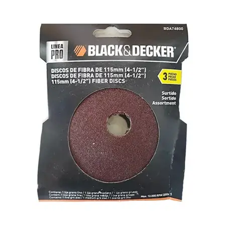 Disco De Fibra X3 Unidades (115 Mm) Granos Surtidos Bda74800
