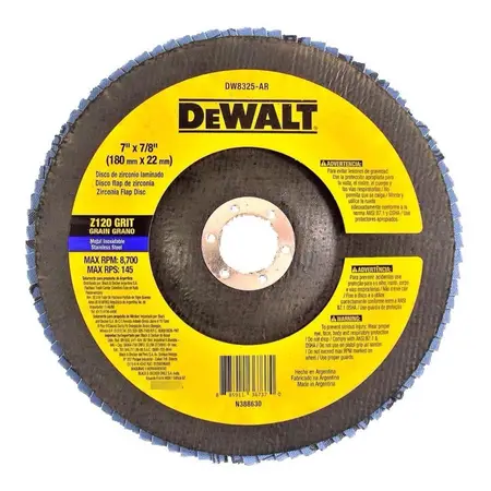 Disco Laminado Tela Zirconia 7 X7/8 Dewalt Dw8325 Flap