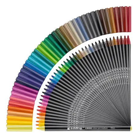 Fibras Edding 1300 Set X40 Colores En Caja Metálica Varios