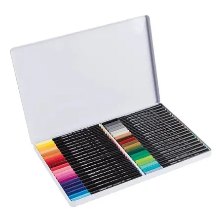 Fibras Edding 1300 Set X40 Colores En Caja Metálica Varios
