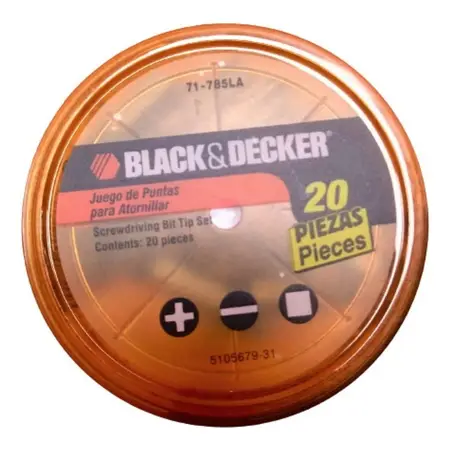 Juego De Puntas 20 Pzs Black And Decker 71-785la