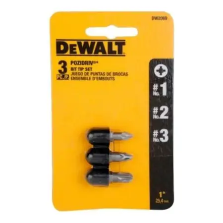 Juego De Puntas De Broca Pozidrive Dewalt Dw2069 25.4mm X 3