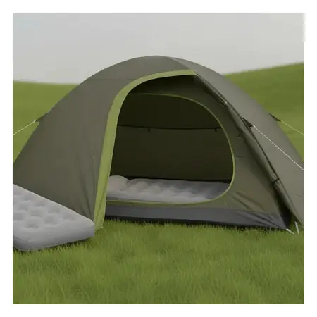 Kit Coleman: Colchón Inflable Con Bolso Gris + Carpa Darwin 2.0 4p Waterproof Verde/gris