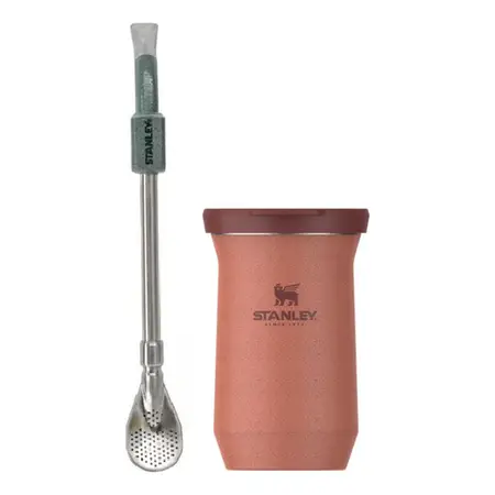 Kit Mate Slim Tereré Stanley + Bombilla Stanley Spoon Clay Y Spoon Verde