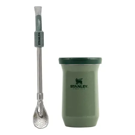 Kit Mate Slim Tereré Stanley + Bombilla Stanley Spoon Verde Y Spoon Verde