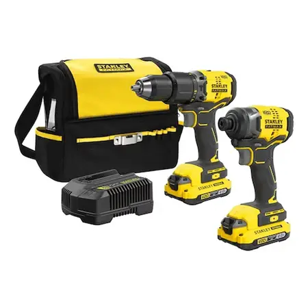 Kit Stanley 2 Taladros+2 Baterías+cargador+bolso Sbdi461d2s