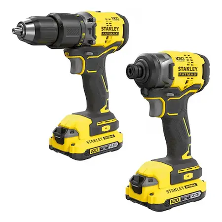 Kit Stanley 2 Taladros+2 Baterías+cargador+bolso Sbdi461d2s