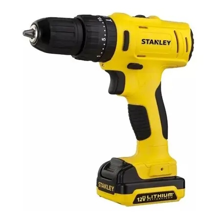 Kit Taladro Atornillador Stanley 12v +linterna Led Schf121s2 Color Amarillo Frecuencia 50