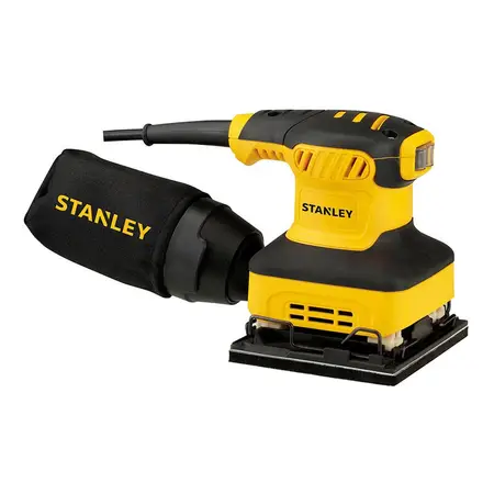 Lijadora Profesional Orbital Stanley Ss24 Con Sistema Velcro Amarilla 50hz 240w 220v