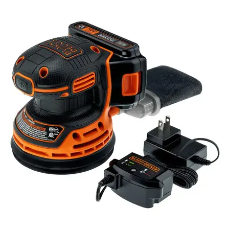 Lijadora Rotorbital 20v Black+decker Bdcro20c-b2c Naranja/negro
