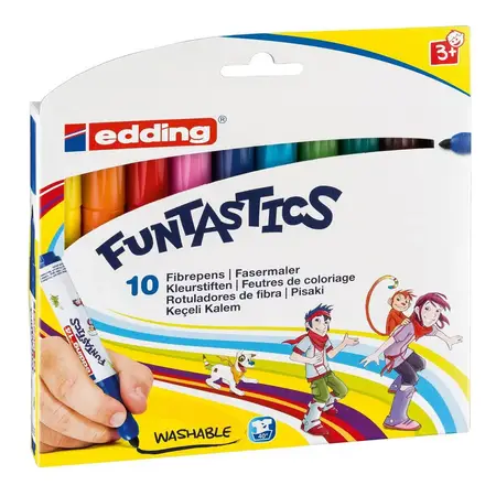 Marcador Grueso Para Niños Edding Funtastics 10 Colores Color Surtido