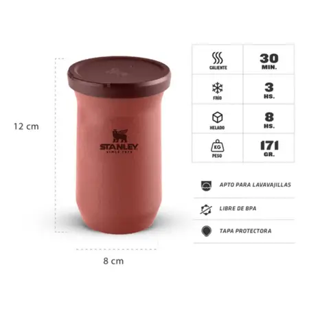 Mate Tereré Stanley Termico Classic Slim 200 Ml Fs Color Clay