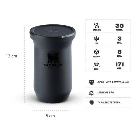 Mate Terere Clasico Stanley 200ml Color Negro
