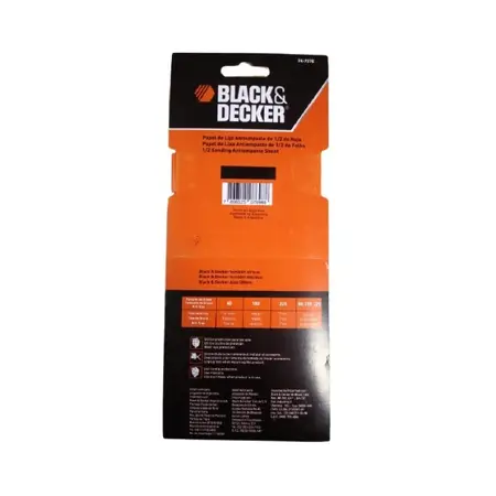 Papel De Lija De 1/2 De Hoja Media X 6 74-727e Black+decker 