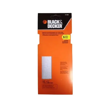 Papel De Lija De 1/2 De Hoja Surtido X 6 74-728e Black+decke