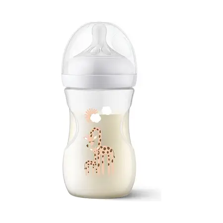 Philips Avent Scy903/66 Color Transparente Mamadera Natural 260ml Deco Jirafa