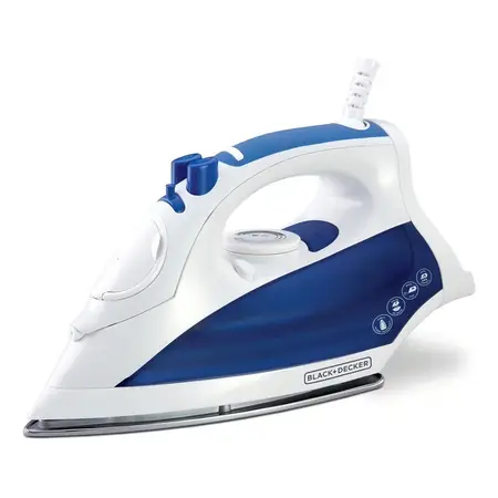 Plancha A Vapor Black+decker® Suela Acero Inoxidable Ir7003 Color Azul Marino