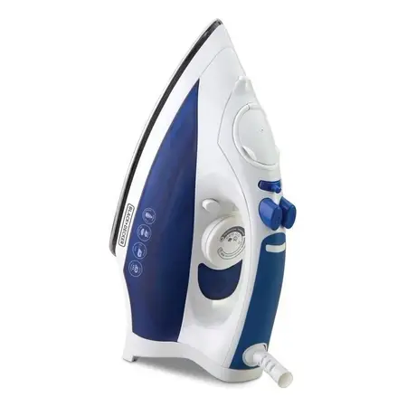 Plancha A Vapor Black+decker® Suela Acero Inoxidable Ir7003 Color Azul Marino