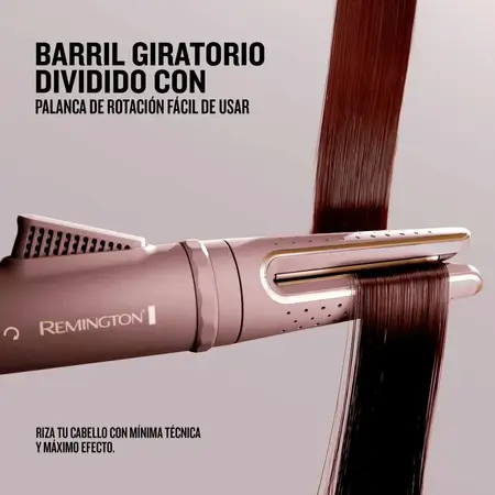 Rizador Remington Airvive Barril Dividido Aire Ionico 3 Ajustes De Temperatura Anti-frizz