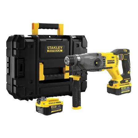Rotomartillo Stanley Sbh900m2k Sds Plus A Bateria Brushless 2 Joules Color Amarillo/negro Frecuencia 50