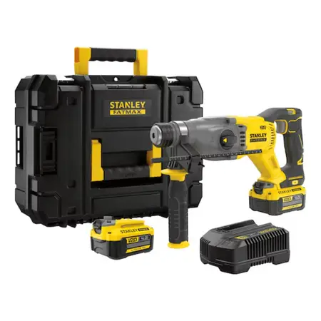 Rotomartillo Stanley Sbh900m2k Sds Plus A Bateria Brushless 2 Joules Color Amarillo/negro Frecuencia 50
