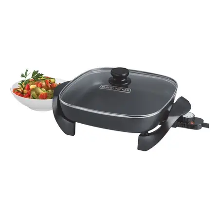 Sarten Elec 30cm Diametro Tapa Vidrio Black Decker Sk1212