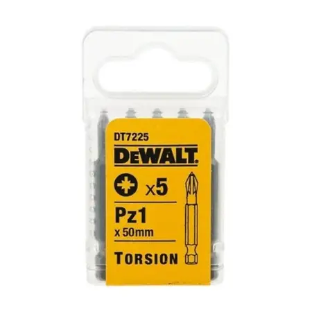 Set X5 Puntas Destornillador Pz1 50mm Dt7225 Dewalt Torsión