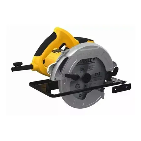 Sierra Circular De Mano 1600w 184mm Stanley Sc16 Con Guía Color Amarillo Frecuencia 50 Hz/60 Hz