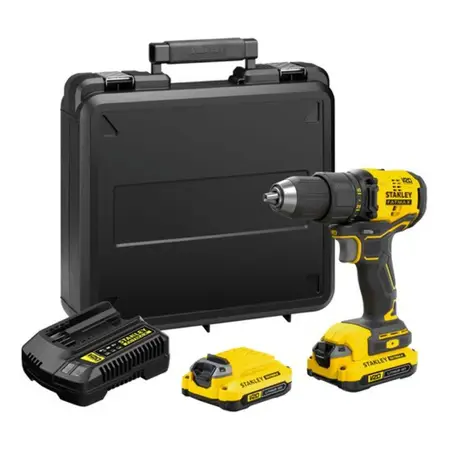 Taladro Atornillador 20v 13mm Stanley + Maletin Sbd710c2k