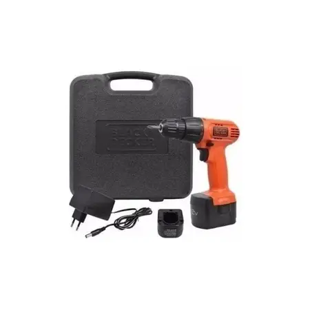 Taladro Inalámbrico Black+ Decker Cd121k 12v Con Maletín Ideal Para Hogar Y Taller Mandril 10mm Velocidad Variable Función Destornillador Batería Incluida Potencia