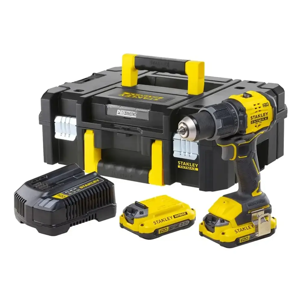 Taladro Percutor 13mm 20v Stanley Sbd716d2t-b2 Amarillo
